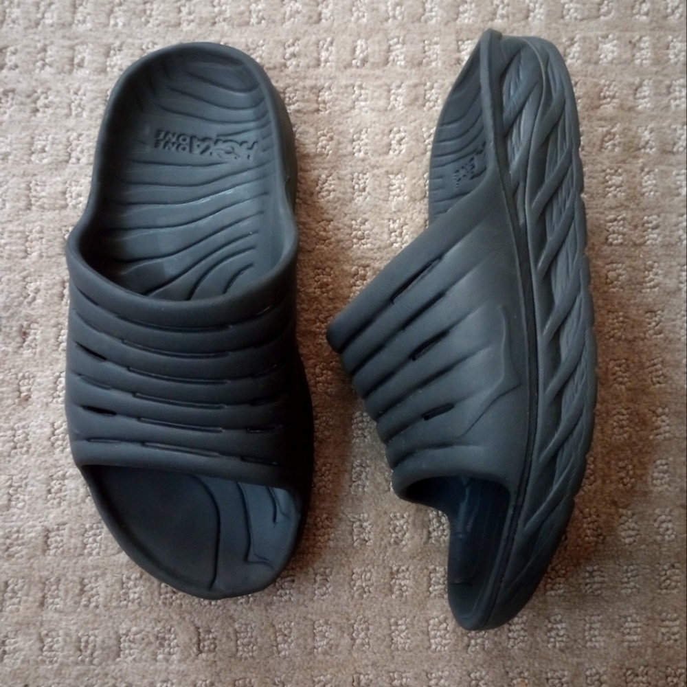 Hoka One One Black Slide Sandals